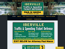 Tablet Screenshot of ibervilletraffictickets.com
